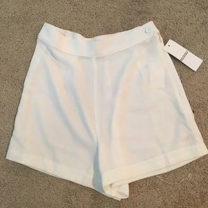 white high waisted shorts